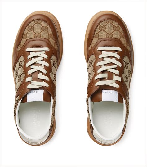 brown gucci monogram sneakers|Gucci men's monogram shoes.